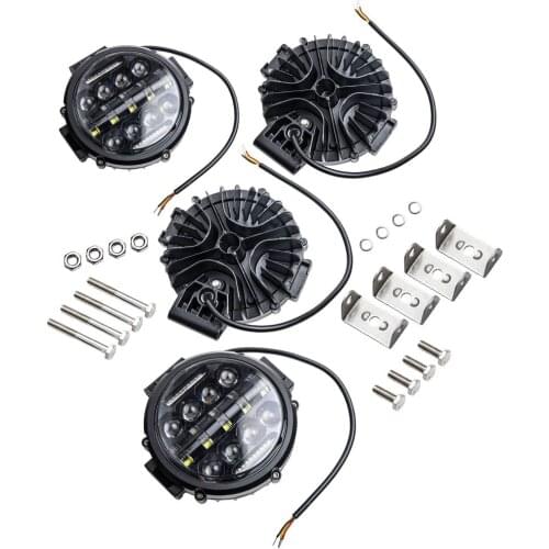 4Pcs 7"inch 200W Round Off Road DRL Led Work Lights For Jeep Bumper Truck Boat 4WD