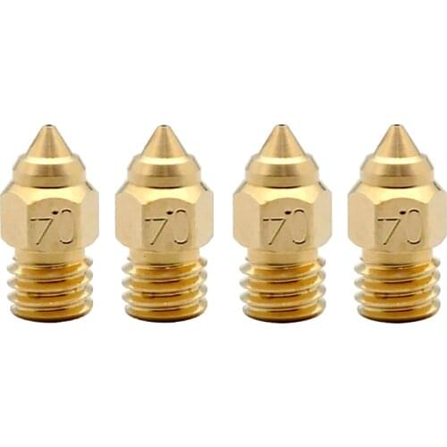 4pcs Original MK Brass Nozzle CRELITY 3D CR-6 SE Printer 0.25/0.4/0.6/0.8MM Hotend Extruded Nozzles for Cr-6 SE 3D Printer