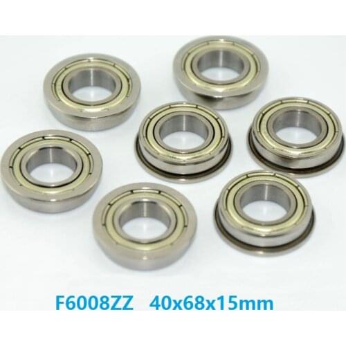 50pcs/lot F6008ZZ F6008 ZZ F6008Z F6008-ZZ 40x68x15 mm flanged Ball Bearing shielded deep groove 40*68*15mm