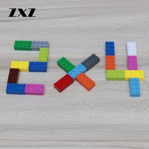 500PCS/LOT Building Blocks Brick 2x4 Educational Toys for Children Compatible MOC Build Small Particle 3001 City Train Parts