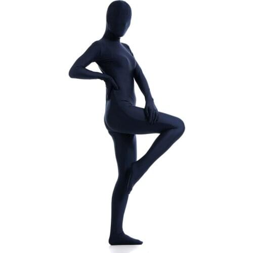 Ainclu Fashion New Dark Navy Spandex Zentai Suit for Women Halloween and Party Rush order/Same day shipping/24-hour ship