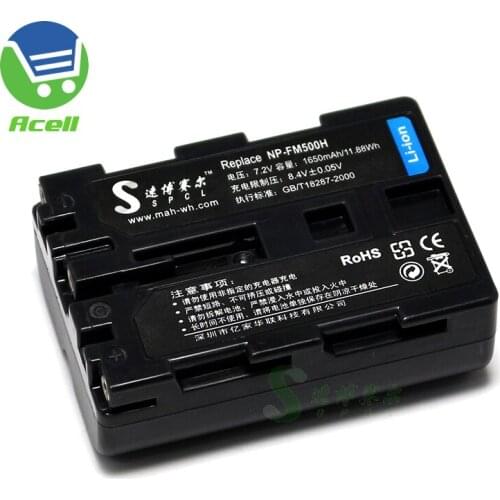 NP-FM500H Battery for SONY CLM-FHD5 CLM-V55 Clip-on LCD Monitor HVL-LE1 Battery Video Light