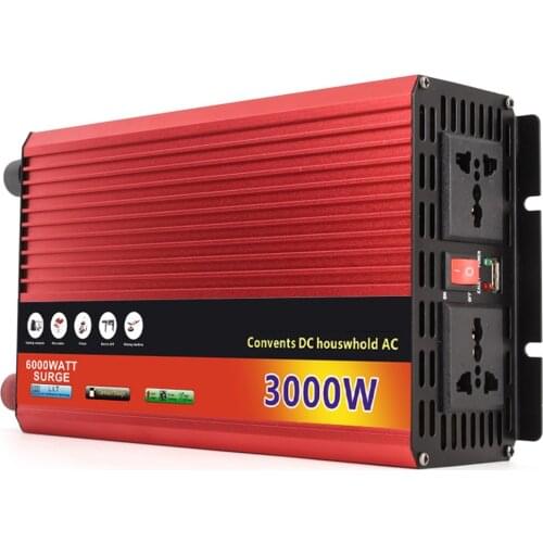 Pure Sine Wave Power Inverter Peak 3000w 12V 24V Converter to AC 220V Kit