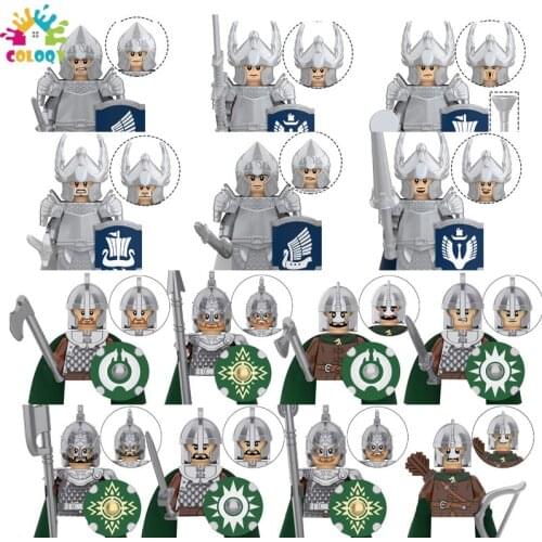 Kids Toys Middle Ages Soldiers Building Blocks Mini Action Figures Bricks History Educational Toys For Children Christmas Gifts