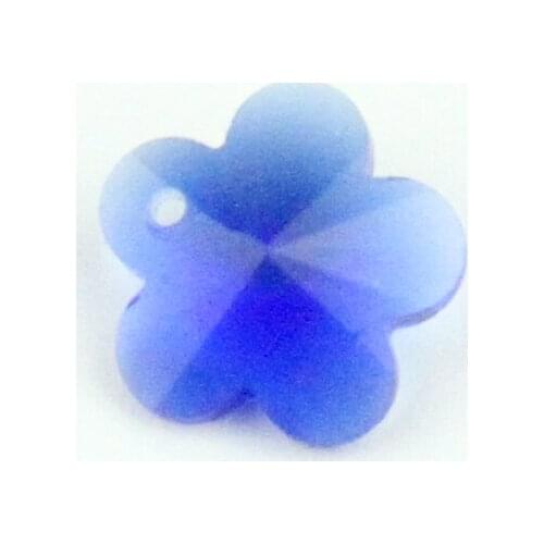 Hot Sale!!14mm K9 Crystal Flower Beads With One Hole Dark Blue Glass Handmade Beads 100-2000pcs For Wedding Decoration DIY