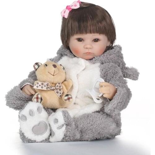 40cm Silicone Reborn Baby Doll Kids Playmate Gift for Girls 16 Inch Baby Soft Toys for Bebe Reborn Brinquedo Toys