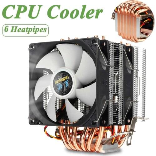 6 Heat Pipes CPU Cooler for LGA2011 X79 X99 Dual-side Fan Cooler Quiet Cooling Fan Heatsink Radiator for LGA 115X/1366/775 AMD