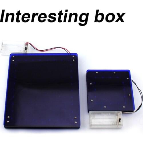 Square night light (blue) 3v string lights hand-made model material night light display stand scientific experiment toy led