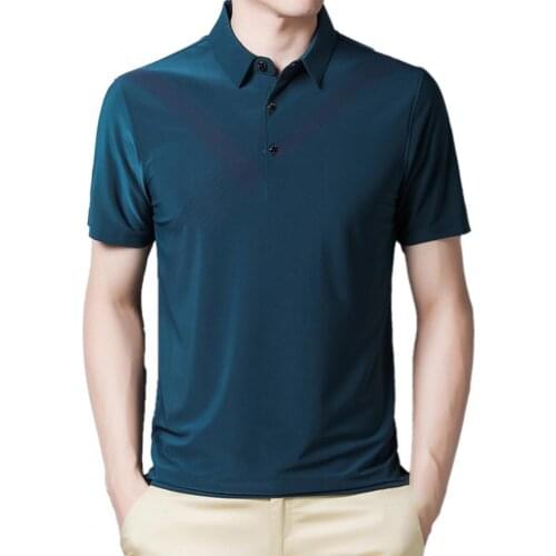 Men Shirt 2021 Stripe Print Short Sleeve Turn-down Collar Polyester Male Fashion Buttons Shirt camisas de hombre рубашка мужская