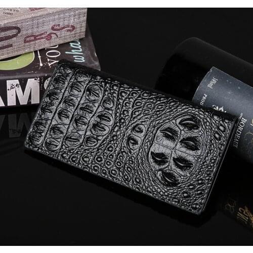 Mens wallet Leather Mens Clutch Bag Crocodile Patter long purse carteira masculina hombre billeteras 2021 zipper phone bag