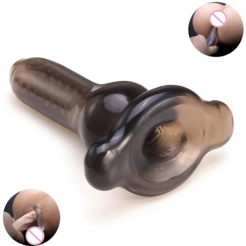 Soft Silicone Multi Hollow Anal Plug Anal Extender Penis Enlargement Condoms Butt Plug Prostage Masturbation Gay Anal Sex Toys