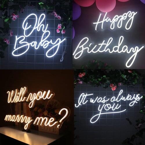 Custom Name Neon Light Sign Led Personalized Wall Hanging Aesthetic Room Pub Wedding Decor For Birthday Party Deco Chambre
