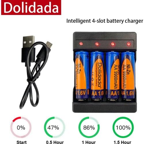 2021 NEW NI-Zn AA Akku 1.6V 9900mAh Charging is More Stable and Can be Recycled with Charger