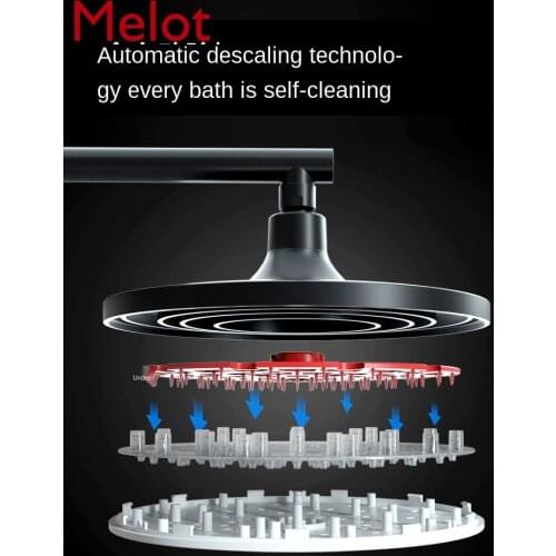 Bathroom Official Flagship Store Black Supercharged Shower Head Set Household Concealed Shower Head Package Installation