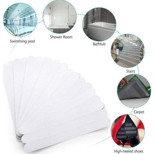 1/6/12pcs Stair Steps Anti-slip Rubber Bathroom Bathtub Transparent Non-slip Stickers With Bathroom Shower Anti-slip Strip