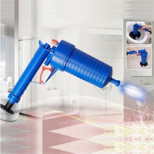 Air Power Drain Blaster Gun High Pressure Powerful Manual Sink Plunger Opener Cleaner Pump for Bath Toilets Bathroom Show