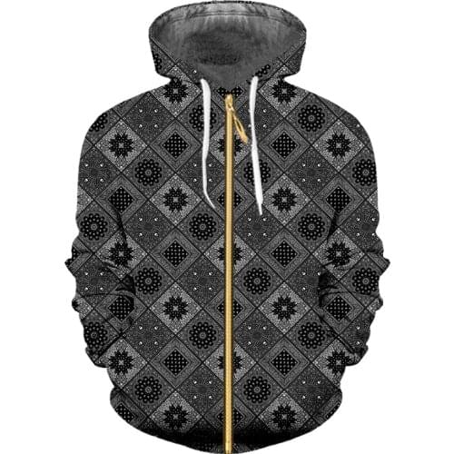 Zipper Hoodies EU Size Bandana Patchwork Sweatshirts Streetwear Autumn Mens Hip Hop Casual Long Sleeve Pullover Harajuku Tops