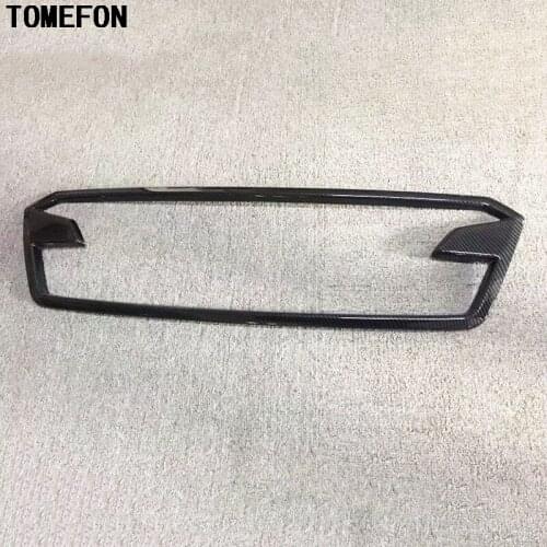 TOMEFON 1PCS ABS Carbon Fiber Paint Add On Style Front Grille For Subaru XV GT3 GT7 2017 2018 Car Styling