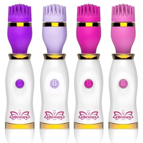 USB Charging 360 Degree Rotation AV Stick Tongue Licking Vibrator Nipple Clitoris Stimulator Female Masturbator 12 Speed Sex Toy