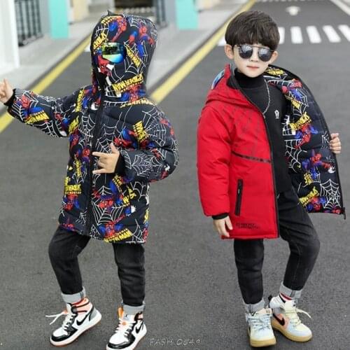 New fashion boys autumn winter SpiderMan jackets coats baby boys children kids windproof waterproof jackets double-deck warm