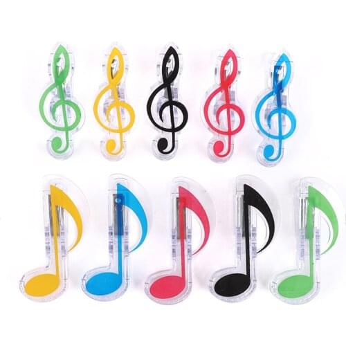 Book Paper Sheet Clips Steel Spring Score Funny Mini Music Folder Clips Decorative Paper Musical Notation Clips