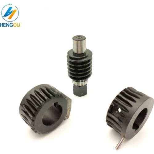 1 Set Free Shipping worm and gear for CD102 machine 66.006.029 C5.006.409F 00.520.1340 00.530.0955 worm geat set