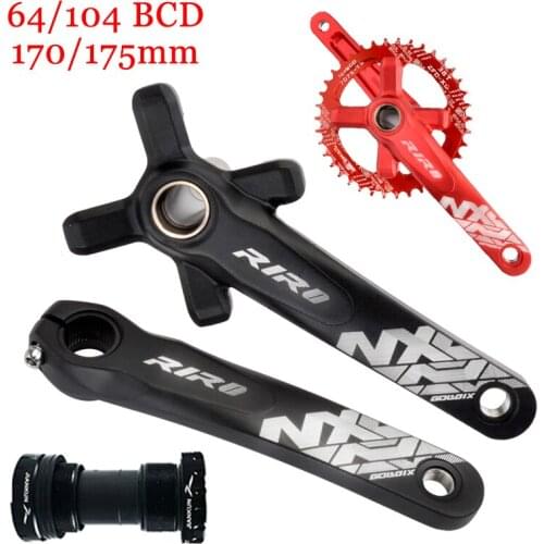 104BCD MTB Bike Crankset 170/175mm Aluminum Alloy Crank with BB68 Narrow Wide Chainring 32/34/36/38/40T 8/9/10/11S Bicycle Part