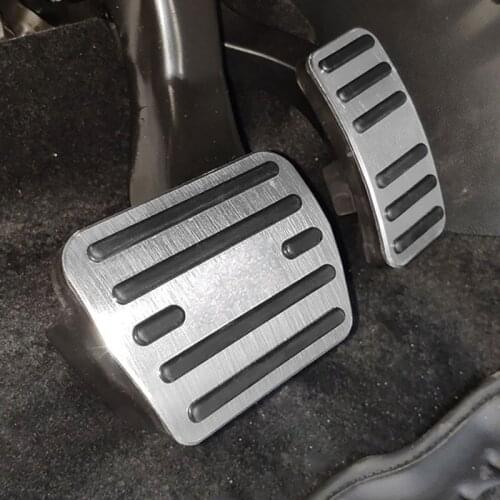 2pcs for POLO PLUS AT 2019 Foot pedal Accelerator pedal Brake pedal decorate Drilling-free and skid-proof Aluminium alloy
