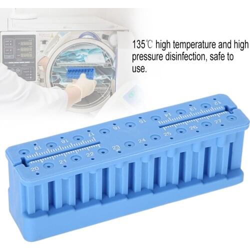 1 Blue Dental Root Canal Measuring Synthetic Plastic Mini Autoclavable Endodontic Block Files Dentist Instrument Ruler Equipment