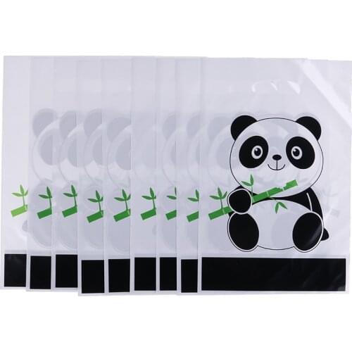 20pcs Kawaii Panda Cartoon Biscuit Bag Plastic Candy Cookie Food Cake Bags Box Gift Packaging Bag Wedding Party Decor Supply