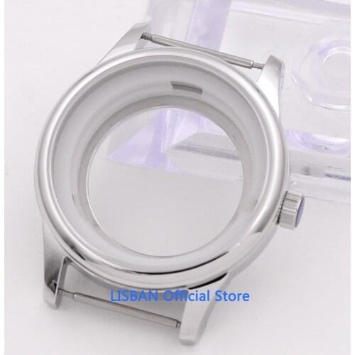 40mm sapphire glass 316L SS Watch Case fit ETA 2836 miyota 8215 8205 ST1612 movement