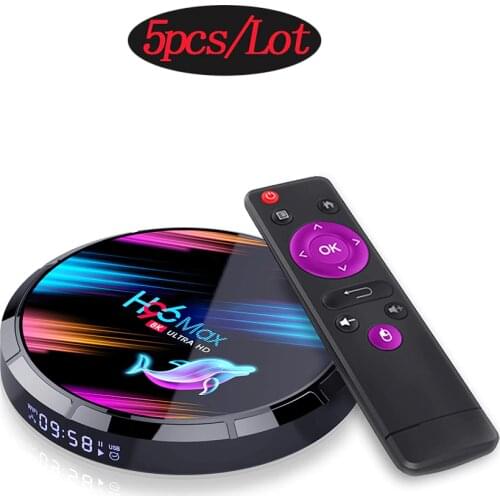 5pcs Lot H96MAX X3 Android 9.0 Smart TV Box 8K 2.4G/5G Wifi BT4.0 Amlogic S905X3 H96MAXX3 Google Set Top Box H96 MAX TV Receiver