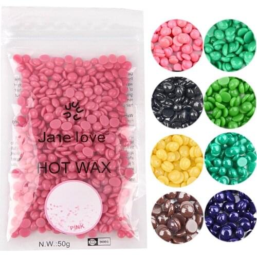50g/bag Depilatory Wax Hot Film Hard Wax Pellet Waxing Bikini Body Hair Removal Bean Depiction Wax Beans