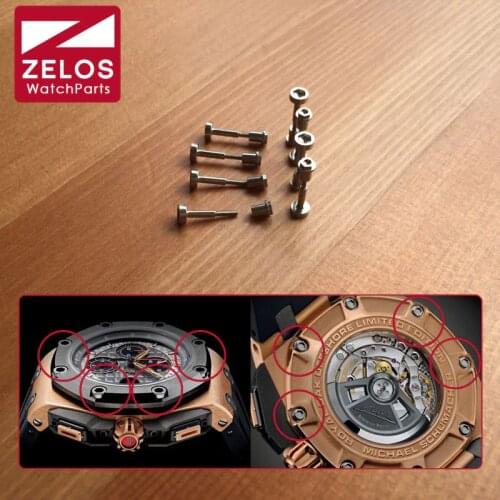 8pieces/set inner hexagon watch screws for AP ROYAL-OAK-OFFSHORE ROO F1 watch bezel case back Slotted screw