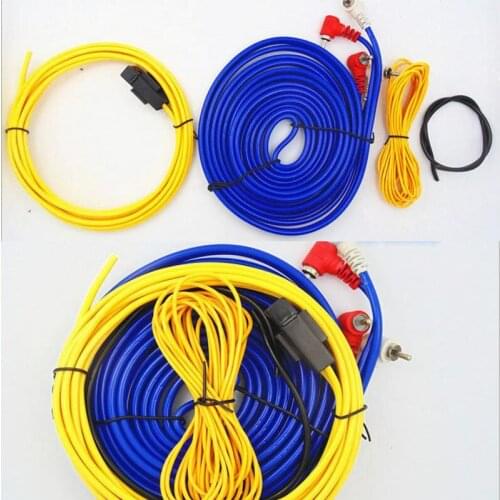 Car Audio Wire Subwoofer Speaker Professional 60W Wiring Amplifier 4m length Installation Wires Cables Kit