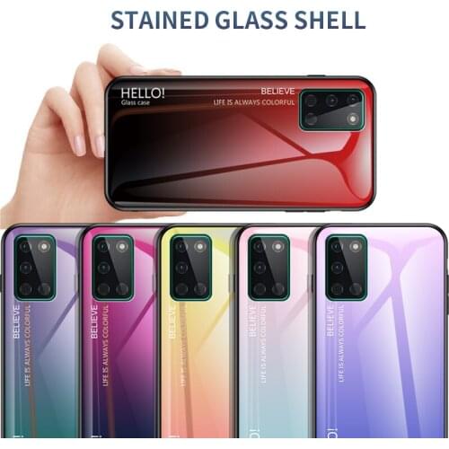 For Oneplus 8T Cover UYFRATE Slim Glossy Gradient Tempered Glass Case Funda For OnePlus 8T One Plus Nord 8 Pro 7T Pro 7 6 T 5T 5