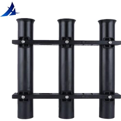 Black three hole quick disassembly rod holders portable anticorrosive fishing rack holders rests boat accessories marine