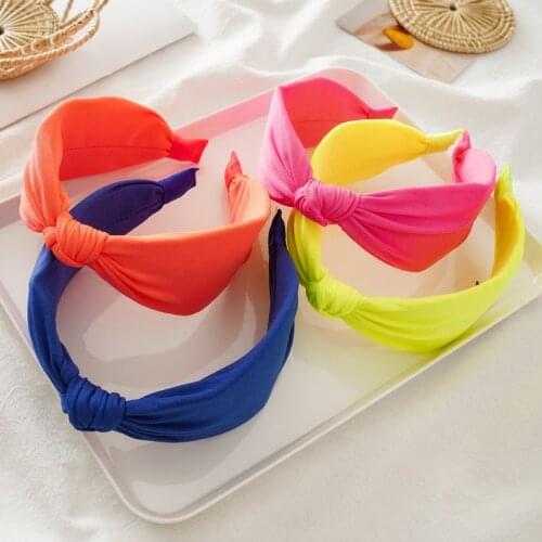 Elegant Hairbands knot Headbands women hairbands girls headbands ins wide ladys headwear hair accessories Yellow Blue Orange