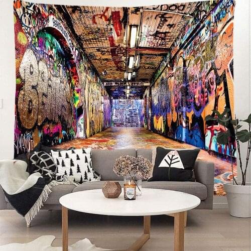 Urban Grunge Street Art Wall Tapestry Hip Hop Funk Design Background