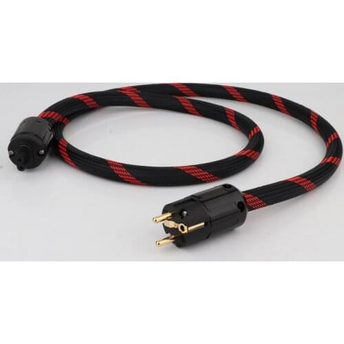 Hi-end FP-314Ag OFC silver plated hifi EU/US AC power cable With Figure 8 IEC Female socket Audiophile HIFI Power AC Mains Cable