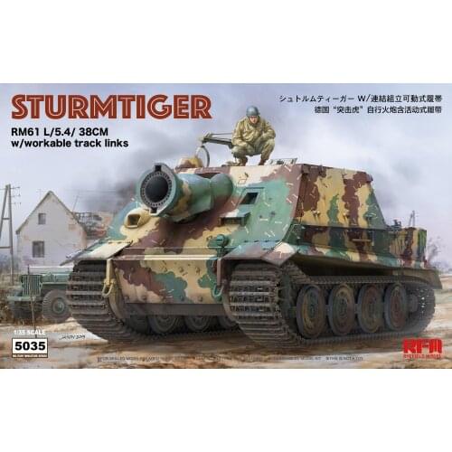 Ryefield RM5035 1/35 scale STURMTIGER RM61 L/5.4/38cm w/workable track links new