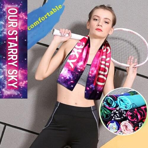 Unisex Multicolor Portable Quick-Dry Sports Ice Towel Gym Reusable Enduring Running Cooling Sweat Towel