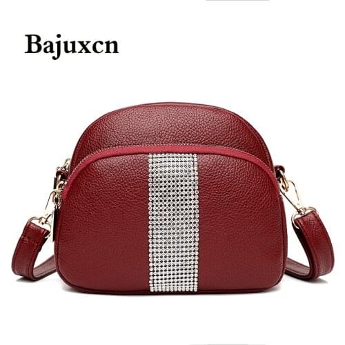Trendy diamond shoulder bag solid color leather small messenger bag 2021 new female bag luxury designer design handbag purse
