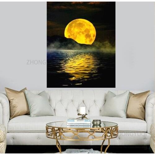Canvas Painting Wall Art Moon Landscape Posters and Prints Decoration Pictures Unique Gift For living room Home Decor