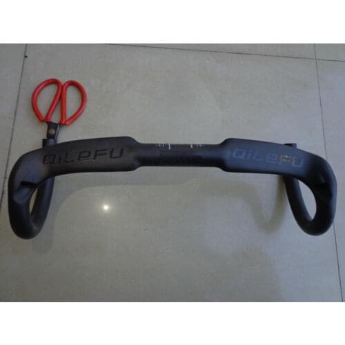 New arrival QILEFU road bike racing matte 3K UD full carbon fiber bicycle handlebar light parts 31.8*400/420/440mm Free shipping