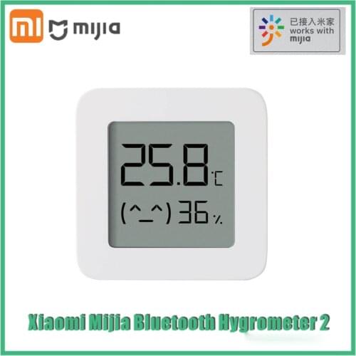 Original XIAOMI Bluetooth Digital Thermometer 2 LCD Screen Digital Wireless Smart Temperature Humidity Sensor No Battery