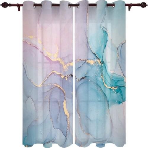 Living Room Luxury Curtains Marble Turquoise Pink Kitchen Bedroom Decoration Curtain Outdoor Pavilion Curtain Drapes