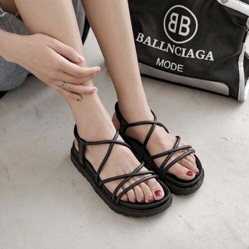 Women Platform Sandals Summer Fashion Female Ankle Strap Open Toe Slippers Comfort Simple Vacation Ladies Sandalias Shoes