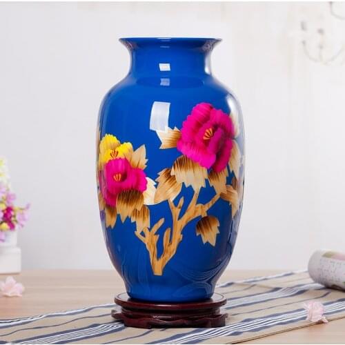 Modern Jingdezhen Ceramic Vase Wheat-straw Vase Christmas Gifts Wedding Gifts Home Decoration Handicraft Furnishing Articles