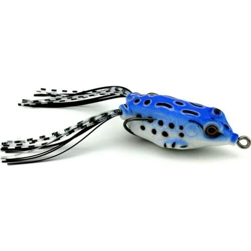 TOPIND 15Pcs/lot Frog lures Fishing Lure Soft Plastic Fishing Bait With Hook Top Water Artificial Fish Tackle 5.5CM 8G